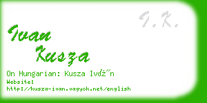 ivan kusza business card